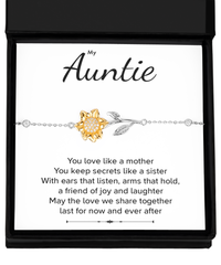 Bracelet Gift to my Auntie, Aunt Gift, Message Card Jewelry, Christmas, Birthday, Now And Ever After